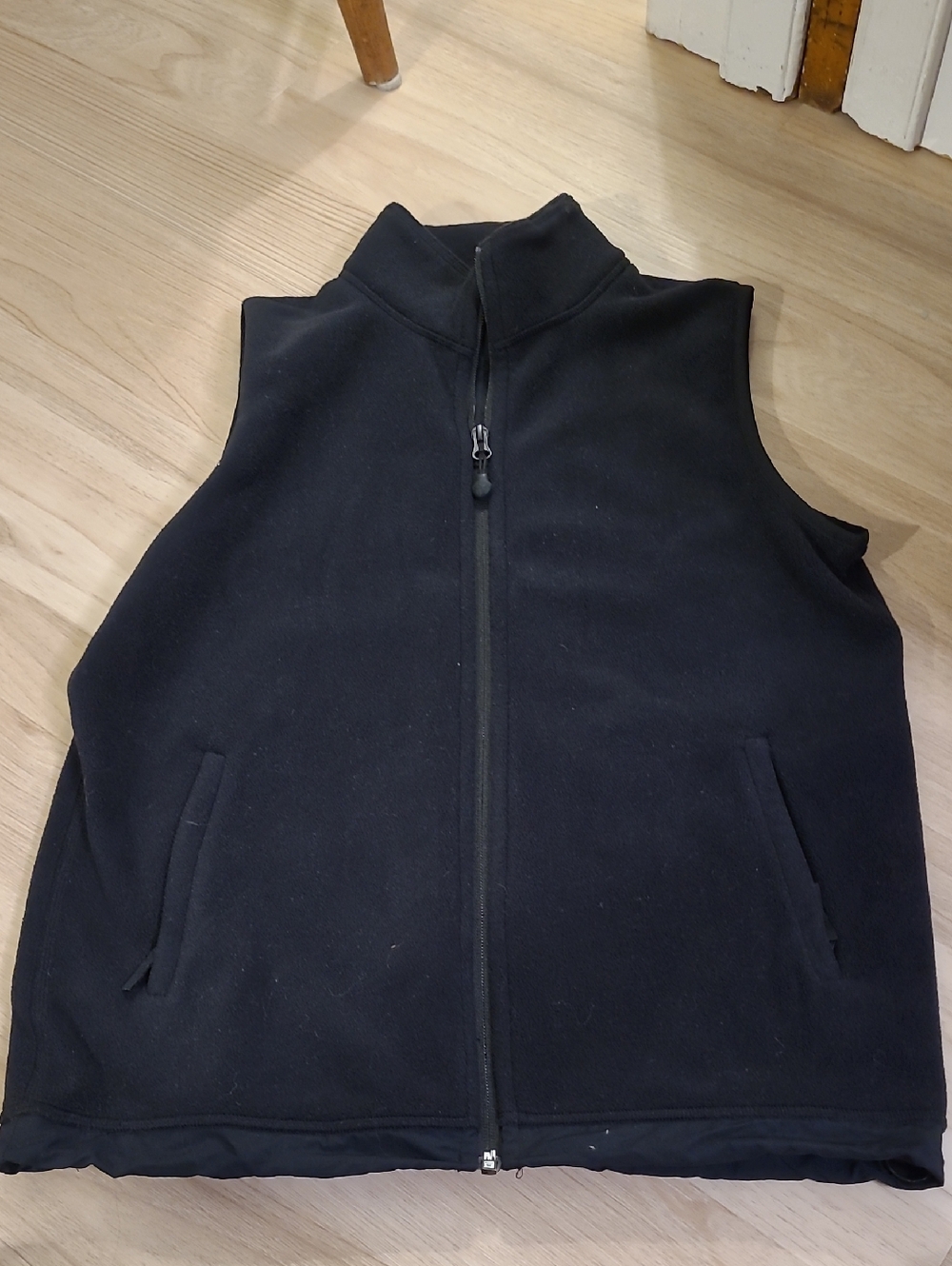 Tna Polartec Black Fleece Zip-Front Vest
